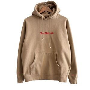 You Matter by Demetrius Harmon Embroidered Tan Hoodie with Red Text